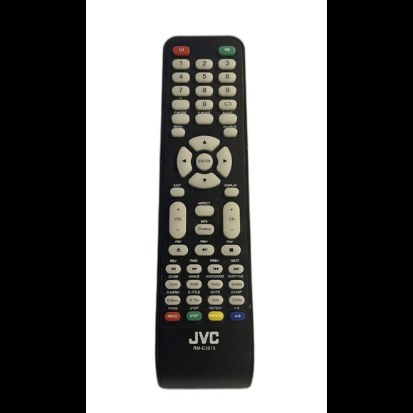 Original JVC RM-C3015 TV/DVD Replacement Black Remote Control Tested - Picture 1 of 7